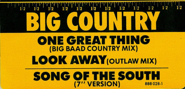 Big Country : One Great Thing (12")
