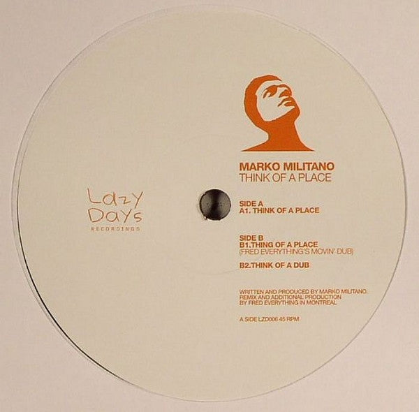 Marko Militano : Think Of A Place (12")