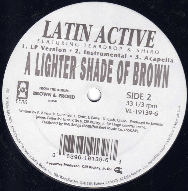 A Lighter Shade Of Brown* : Check It Out / Latin Active (12")