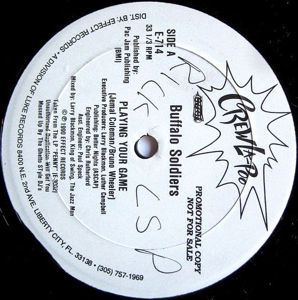 Buffalo Soldiers : Playing Your Game (12", Promo)