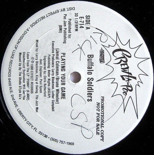Buffalo Soldiers : Playing Your Game (12", Promo)