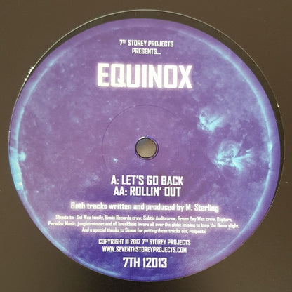 Equinox (3) : Let's Go Back / Rollin' Out (12", Ltd)