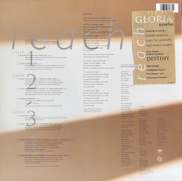 Gloria Estefan : Reach (2x12", Single, Dou)