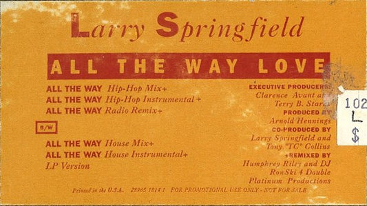 Larry Springfield : All The Way Love (12", Promo)