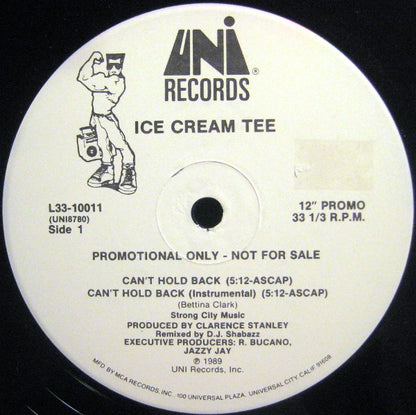 Ice Cream Tee : Can't Hold Back (12", Promo)