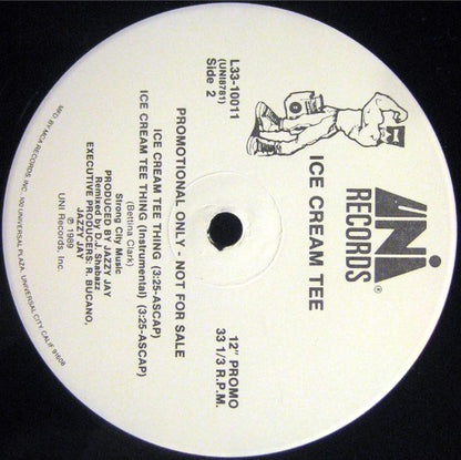 Ice Cream Tee : Can't Hold Back (12", Promo)