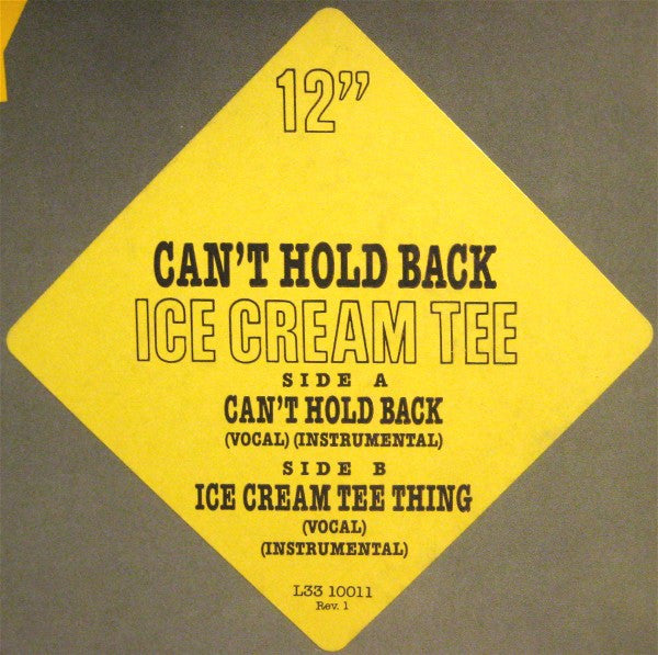 Ice Cream Tee : Can't Hold Back (12", Promo)