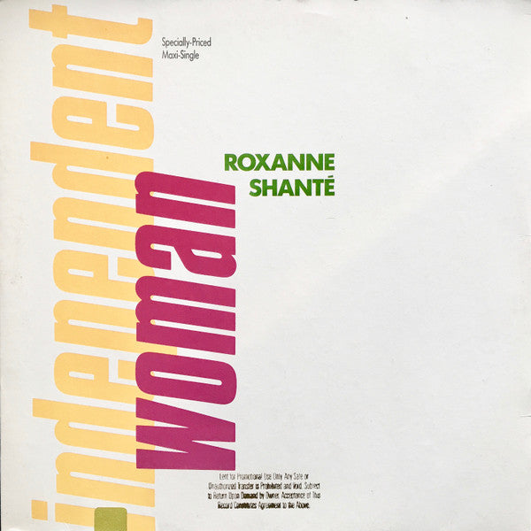 Roxanne Shanté : Independent Woman (12", Maxi)