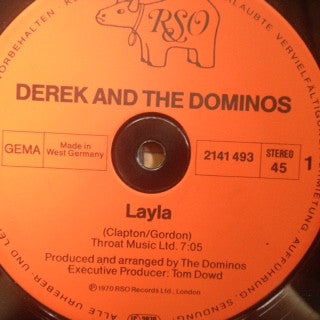 Derek And The Dominos* / Eric Clapton : Layla / Wonderful Tonight (Live Version) (12", Maxi)