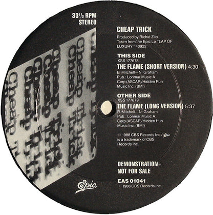 Cheap Trick : The Flame (12", Single, Promo)