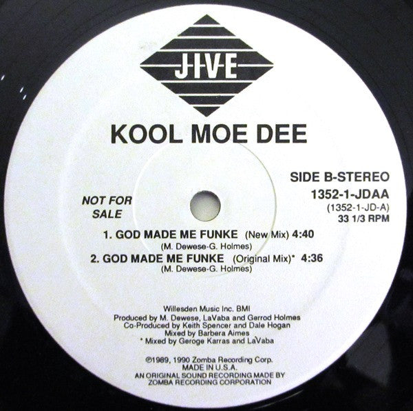 Kool Moe Dee : God Made Me Funke (12", Promo)