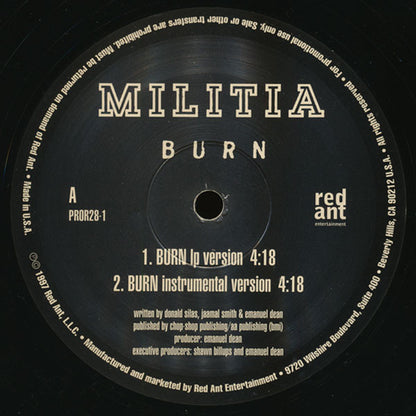 Militia (5) : Burn (12", Promo)