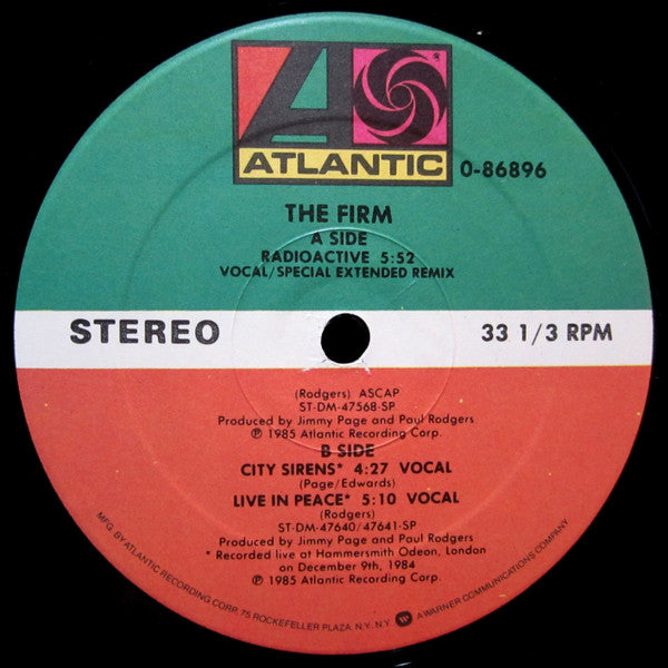 The Firm (7) : Radioactive (12", Maxi)