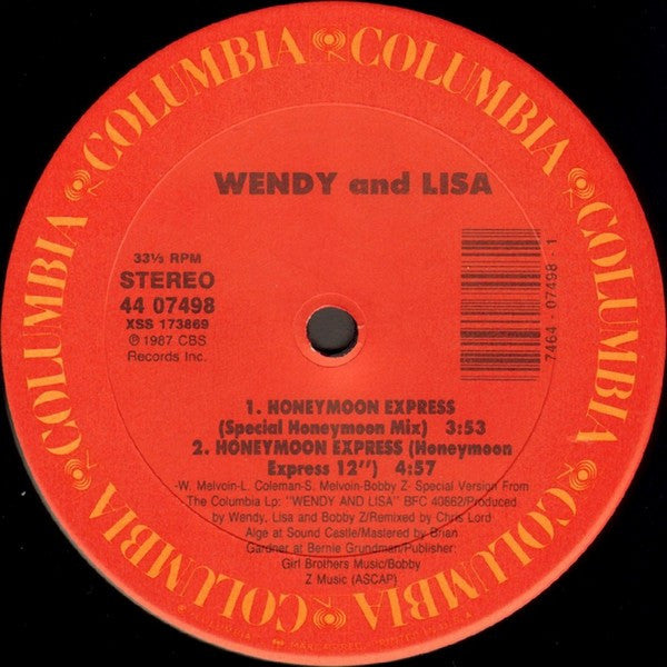 Wendy & Lisa : Honeymoon Express (12" Mixes) (12")