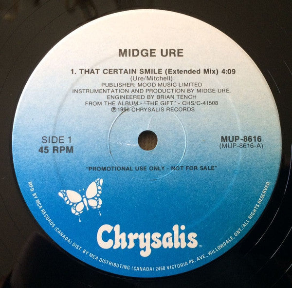 Midge Ure : That Certain Smile (12", Promo)