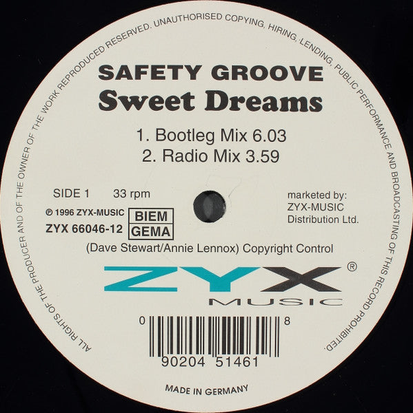 Safety Groove : Sweet Dreams (12")