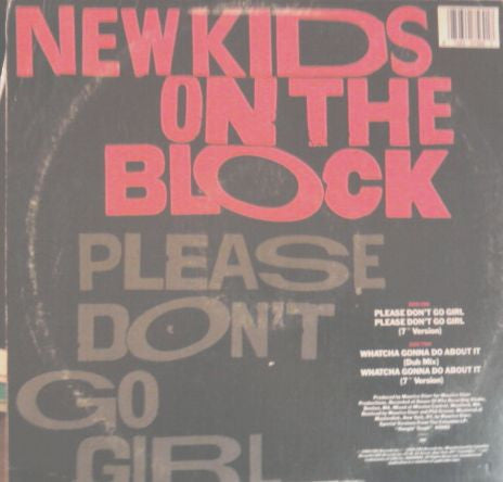 New Kids On The Block : Please Don't Go Girl (12")