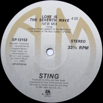 Sting : Love Is The Seventh Wave (New Mix) (12", Single)