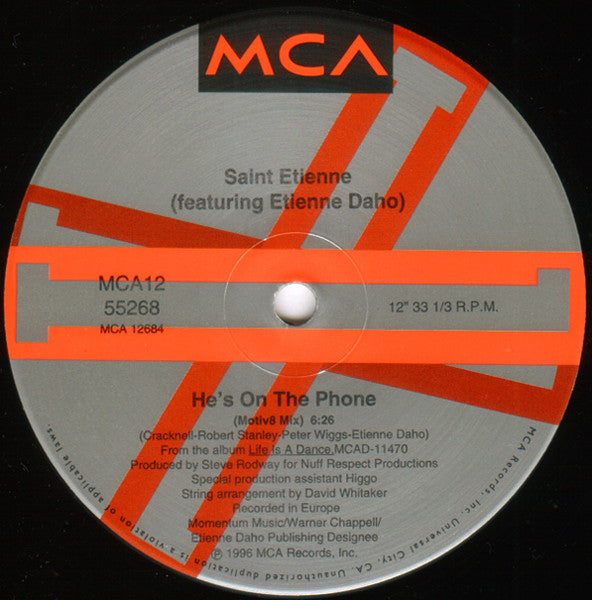Saint Etienne Featuring Etienne Daho : He's On The Phone (12")