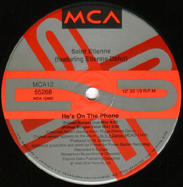 Saint Etienne Featuring Etienne Daho : He's On The Phone (12")