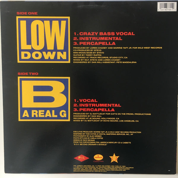 B.O.X. : Low Down / B A Real G (12")