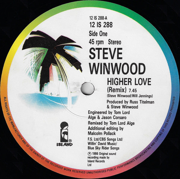 Steve Winwood : Higher Love (12")