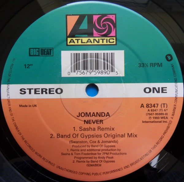 Jomanda : Never (12", Single)
