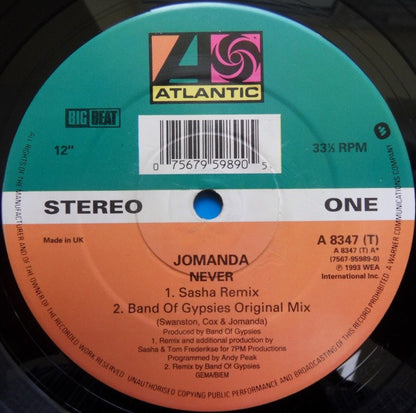 Jomanda : Never (12", Single)