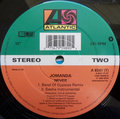 Jomanda : Never (12", Single)