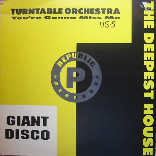 Turntable Orchestra / Kym Mazelle : You're Gonna Miss Me / I'm A Lover (12", Promo)