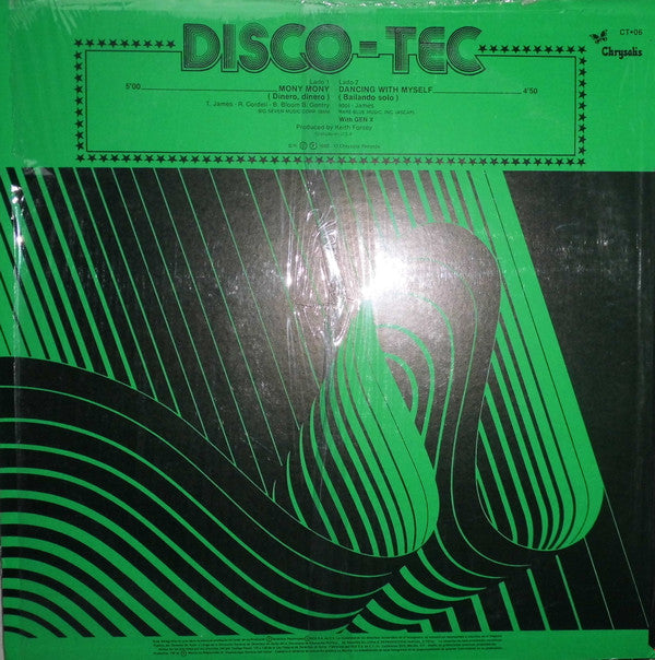 Billy Idol : Mony Mony = Dinero, Dinero / Dancing With Myself = Bailando Solo (12")