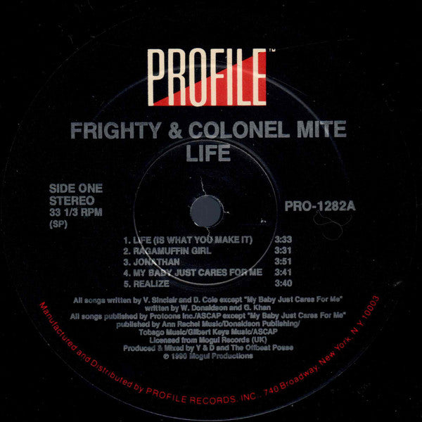 Frighty & Colonel Mite : Life (LP, Album)