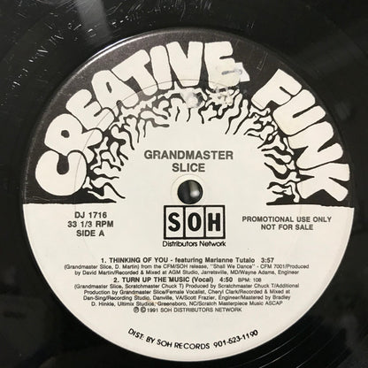 Grandmaster Slice : Thinking Of You (12", Single, Promo)