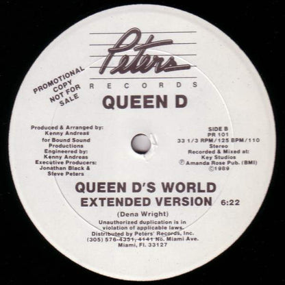 Queen D : Queen D's World (12", Promo)