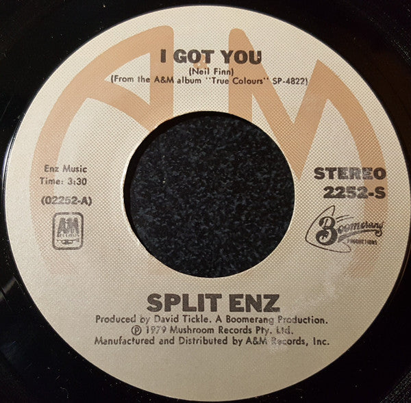 Split Enz : I Got You (7", Single)