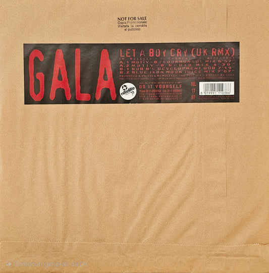 Gala : Let A Boy Cry (UK Rmx) (12", Red)