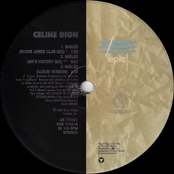Celine Dion* : Misled (12")