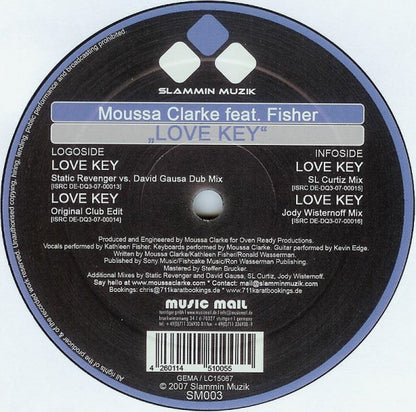 Moussa Clarke Feat. Fisher (2) : Love Key (12")