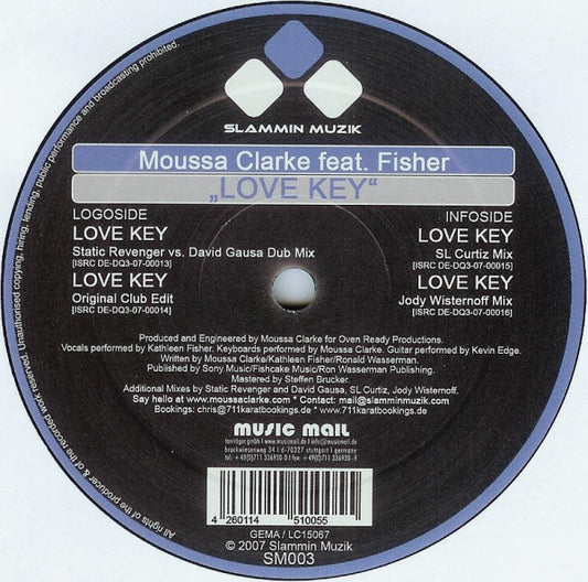 Moussa Clarke Feat. Fisher (2) : Love Key (12")