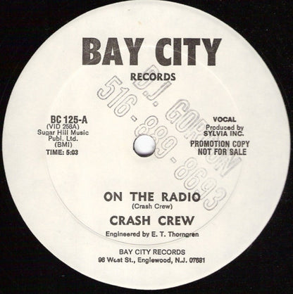 The Crash Crew : On The Radio (12", Promo)