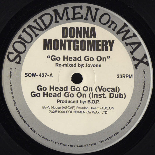 Donna Montgomery : Go Head Go On (12")