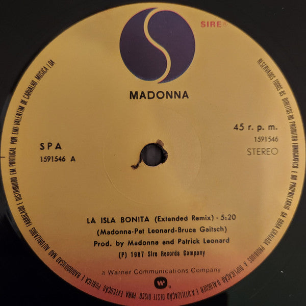 Madonna : La Isla Bonita (12", Maxi)