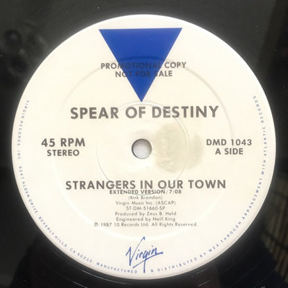 Spear Of Destiny : Strangers In Our Town (12", Single, Promo, SP)