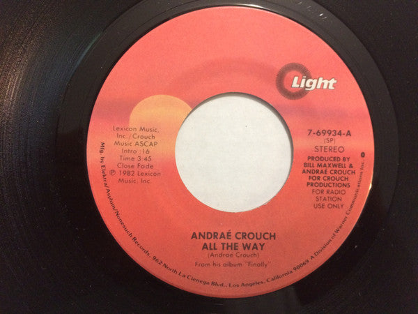 Andraé Crouch : All The Way (7", Promo)