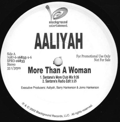 Aaliyah : More Than A Woman (12", Promo)