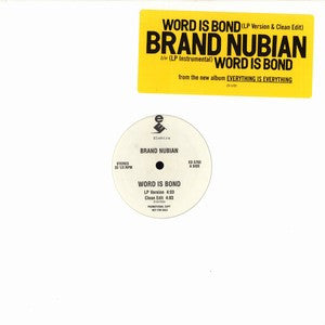 Brand Nubian : Word Is Bond (12", Promo)