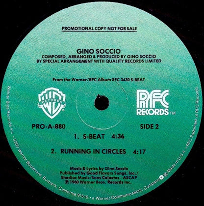 Gino Soccio : Steady Operator (12", Promo)