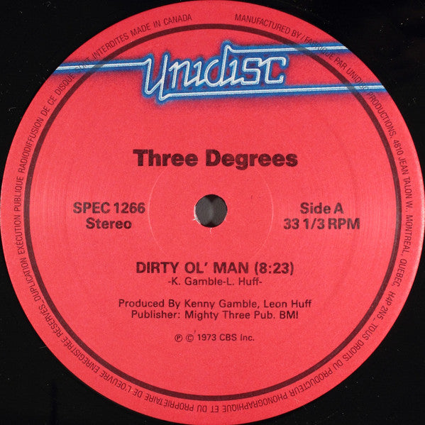 The Three Degrees / Jackie Moore / Angela Clemmons : Dirty Ol' Man / This Time Baby / Give Me Just A Little More Time (12")
