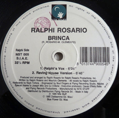 Ralphi Rosario : Brinca (12")