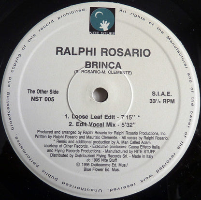Ralphi Rosario : Brinca (12")